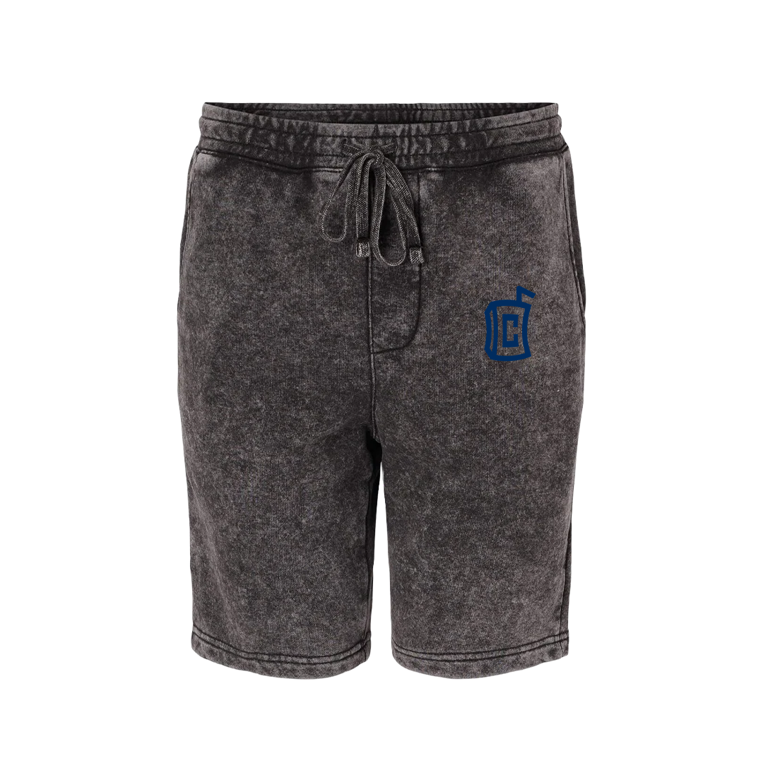 SIGNATURE LOGO MINERAL WASH SHORTS