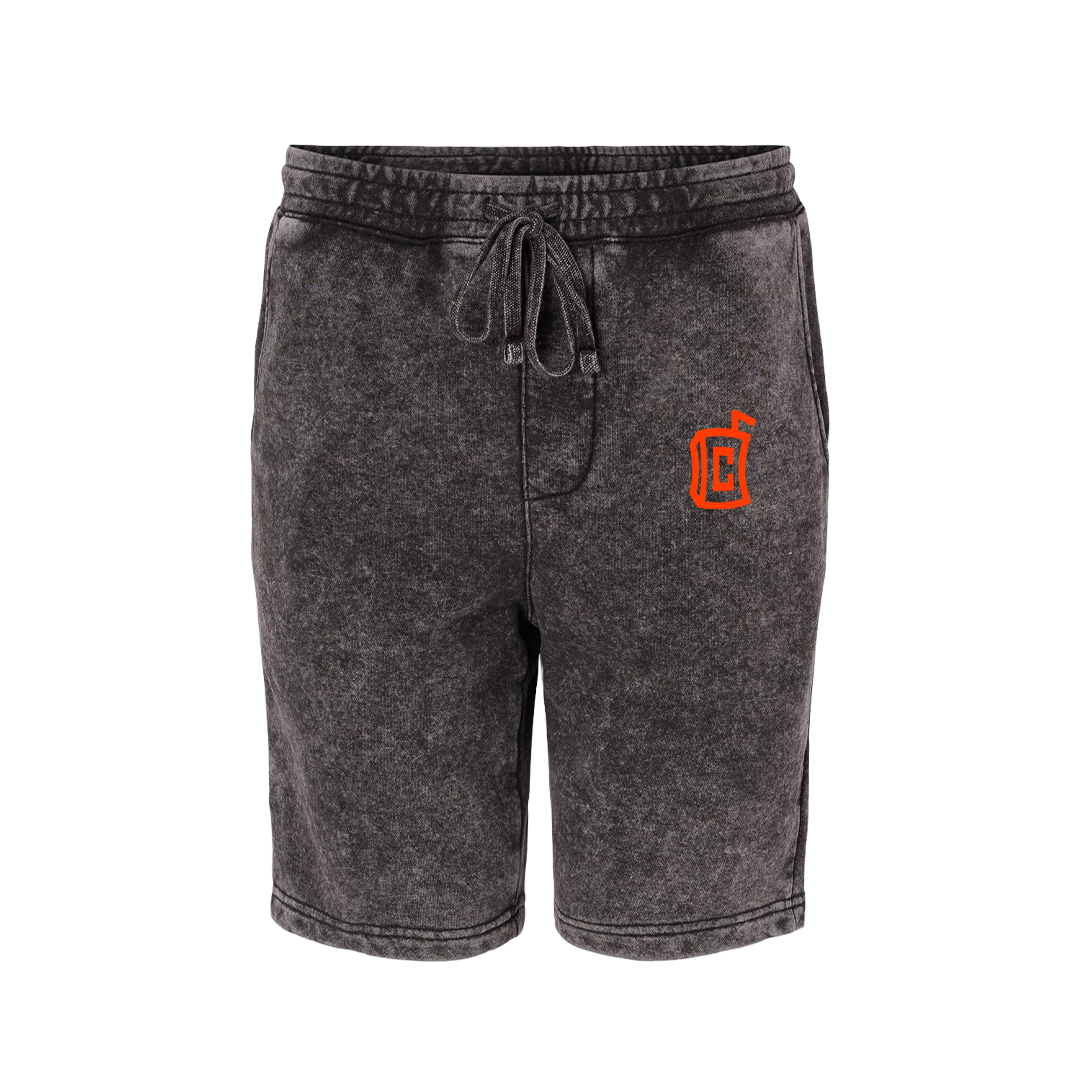 SIGNATURE LOGO MINERAL WASH SHORTS